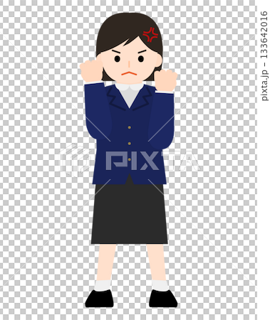 憤怒的女孩舉起雙手 憤怒的女孩舉起雙手 133642016