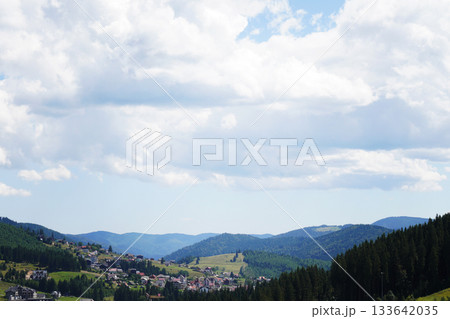 Center of the ski resort Bukovel. Summer holidays in the Carpathian mountains Center of the ski resort Bukovel. Summer holidays in the Carpathian mountains 133642035