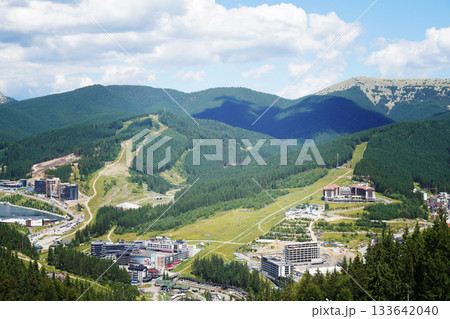 Center of the ski resort Bukovel. Summer holidays in the Carpathian mountains Center of the ski resort Bukovel. Summer holidays in the Carpathian mountains 133642040