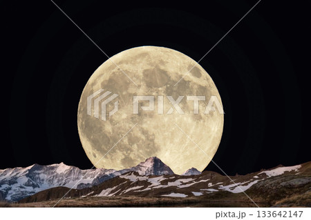 snow covered mountain snowy mountain landscape snow covered mountain snowy mountain landscape 133642147