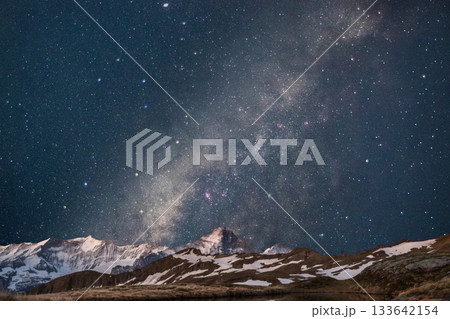 snow covered mountain snowy mountain landscape snow covered mountain snowy mountain landscape 133642154