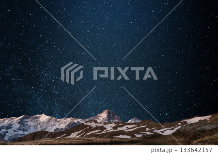 snow covered mountain snowy mountain landscape 133642157