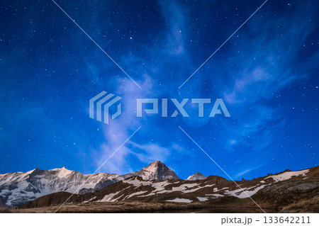 snow covered mountain snowy mountain landscape 133642211