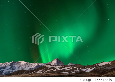 snow covered mountain snowy mountain landscape snow covered mountain snowy mountain landscape 133642219