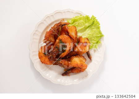 グリル海老　甘辛ソース和え 133642504