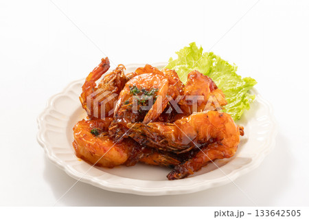 グリル海老　甘辛ソース和え 133642505