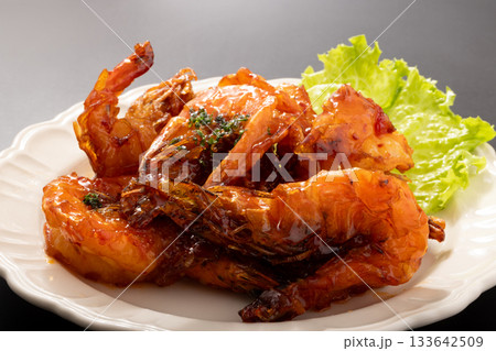グリル海老　甘辛ソース和え 133642509