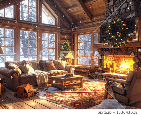 暖炉のある部屋 133643018