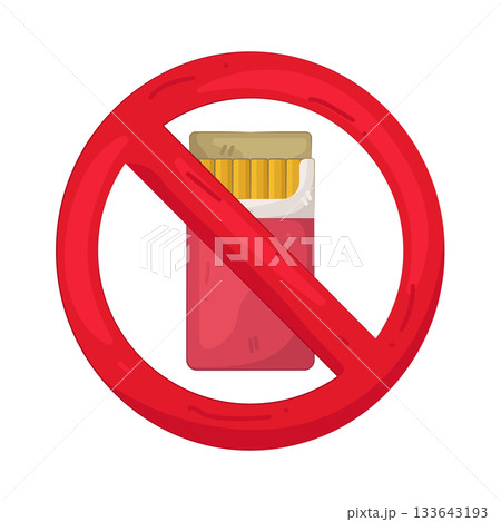Illustration of no cigarette Illustration of no cigarette 133643193
