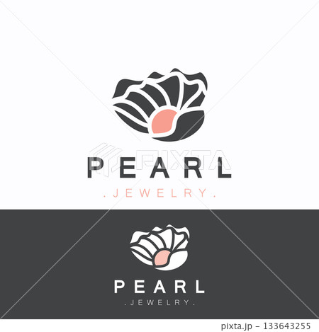 Pearl Shell or jewelry logo elegant and luxury beauty and fashion 133643255