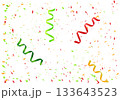 Falling Confetti and Ribbon Background 133643523