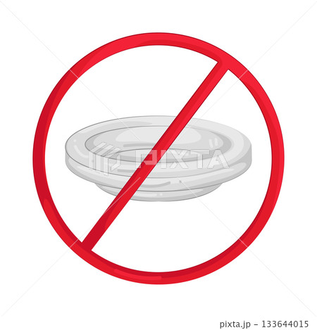 Illustration of no ashtray sign Illustration of no ashtray sign 133644015