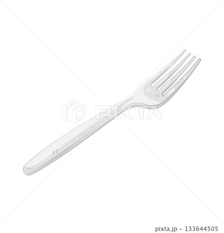 Illustration of plastic fork 133644505