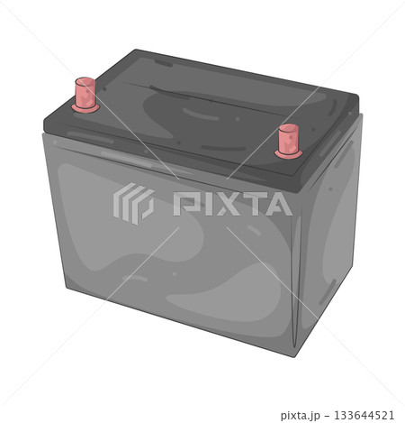 Illustration of car battery  133644521