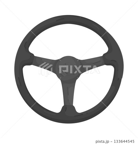 Illustration of steering wheel Illustration of steering wheel 133644545