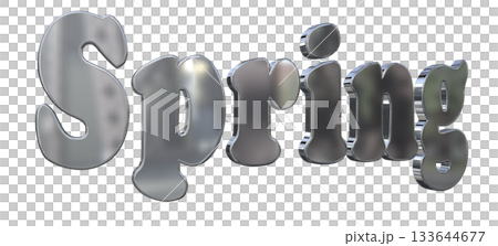 3DCG文字「Spring(スプリング,春)」タイトル 3DCG文字「Spring(スプリング,春)」タイトル 133644677