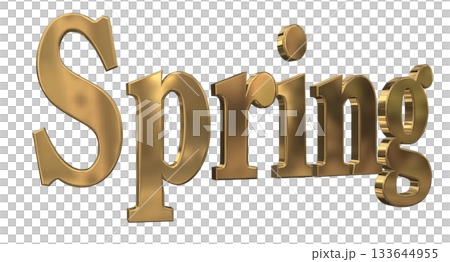 3DCG文字「Spring（スプリング,春）」タイトル 133644955