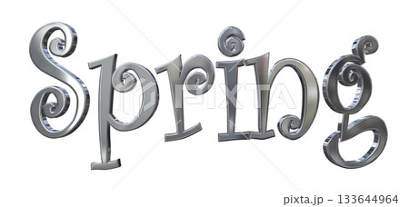 3DCG文字「Spring（スプリング,春）」タイトル 133644964