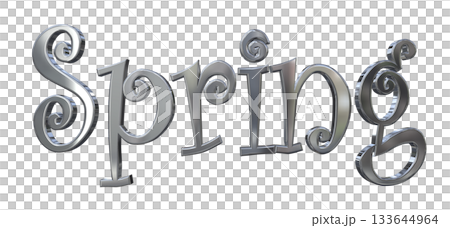 3DCG文字「Spring（スプリング,春）」タイトル 133644964