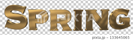 3DCG文字「Spring(スプリング,春)」タイトル 3DCG文字「Spring(スプリング,春)」タイトル 133645065