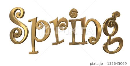 3DCG文字「Spring（スプリング,春）」タイトル 133645069