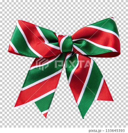 Festive red and green christmas bow tie isolated on transparent background, perfect for holiday parties, festive branding, and seasonal promotions Festive red and green christmas bow tie isolated on transparent background, perfect for holiday parties, festive branding, and seasonal promotions 133645393