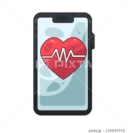 illustration of health app 133645558