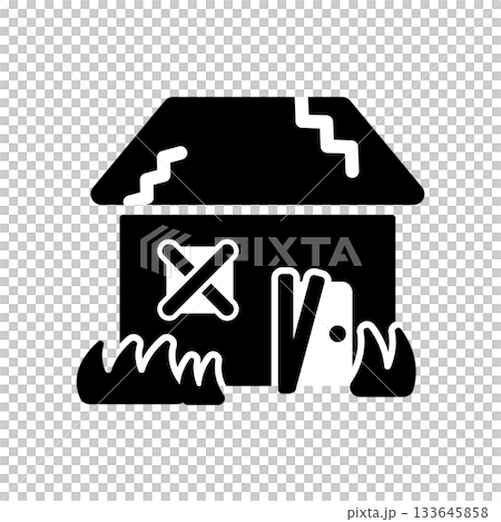 空き家のアイコンイラスト 133645858