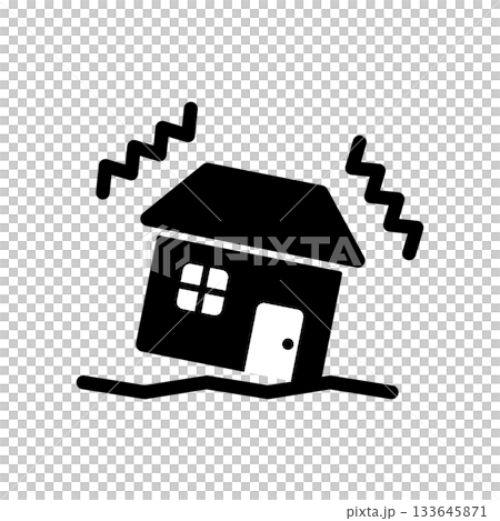 地震のイメージのアイコンイラスト 133645871