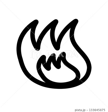シンプルな炎のアイコンイラスト 133645875
