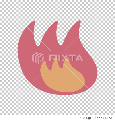 シンプルな炎のアイコンイラスト シンプルな炎のアイコンイラスト 133645878