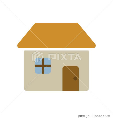 シンプルな家のアイコンイラスト 133645886