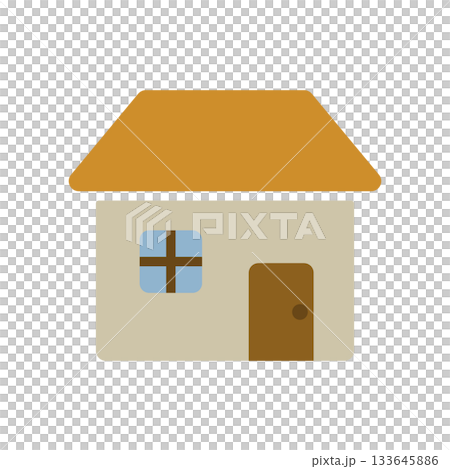 シンプルな家のアイコンイラスト 133645886