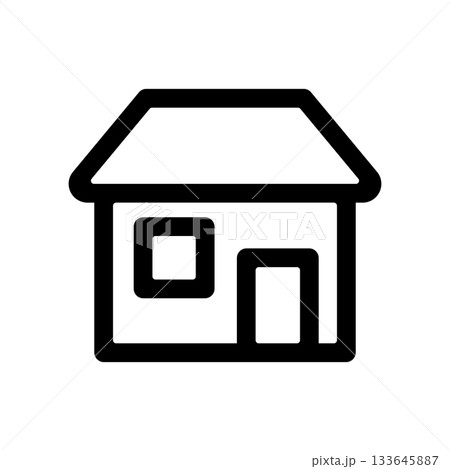 シンプルな家のアイコンイラスト 133645887