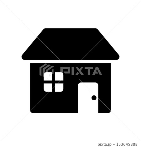 シンプルな家のアイコンイラスト 133645888