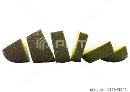 Avocado sliced seed pile fall drop slide scatter splash Avocado sliced seed pile fall drop slide scatter splash 133645943