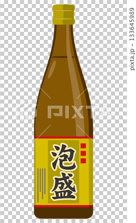 一升瓶泡盛のイメージイラスト 133645989