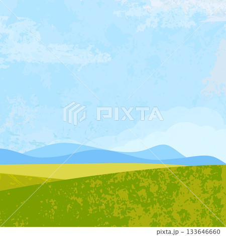 Nature wallpaper with blue sky, grass and place for your text. 133646660