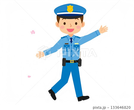 案内する警官 案内する警官 133646820