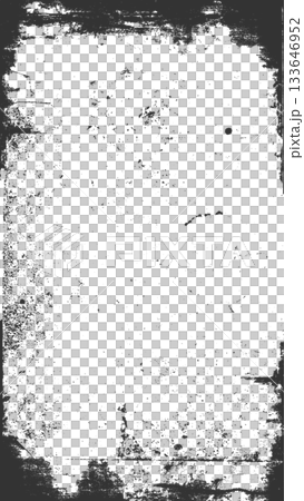 激しい傷とノイズのある黒いグランジテクスチャの背景素材 133646952