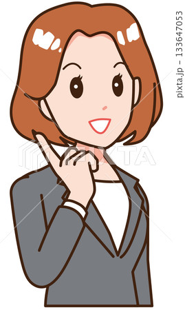 ビジネスパーソン説明する女性 ビジネスパーソン説明する女性 133647053