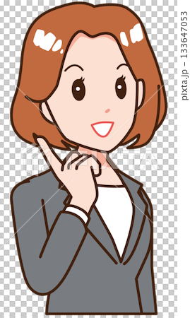 ビジネスパーソン説明する女性 ビジネスパーソン説明する女性 133647053