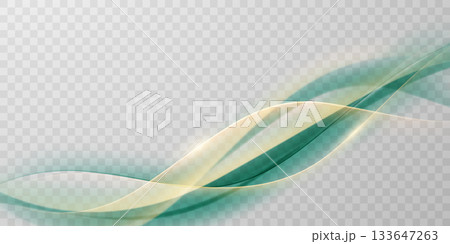 Green abstract wave background With luxury golden element vector illustration Green abstract wave background With luxury golden element vector illustration 133647263