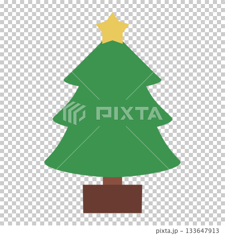 Vector illustration of a simple Christmas tree before decorations Vector illustration of a simple Christmas tree before decorations 133647913