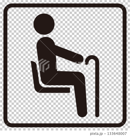 Priority seat elderly illustration Priority seat elderly illustration 133648007