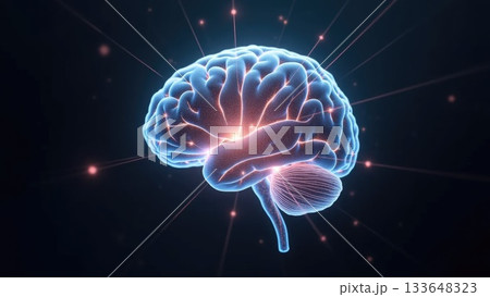 Luminous Brain with Radiating Neural Pathways in Cosmic Space Luminous Brain with Radiating Neural Pathways in Cosmic Space 133648323