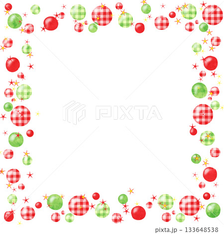 クリスマスオーナメントのフレーム(正方形) クリスマスオーナメントのフレーム(正方形) 133648538