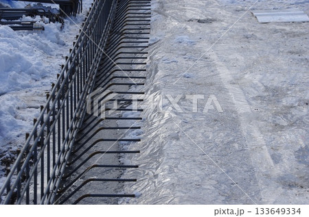 冬のベタ基礎の工事の様子 冬のベタ基礎の工事の様子 133649334