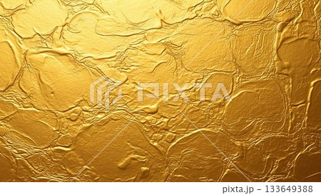 金色の抽象的なマーブル模様が広がる高級感のある背景デザイン 133649388