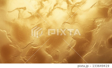 黄金色の光が揺らめく高級感のある抽象テクスチャ背景 133649419